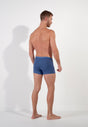 General view of a men model wearing HO jeans blue cotton Boxer Briefs