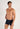 Front view of a men model wearing HO navy cotton Boxer Briefs