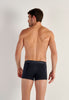 Back view of a men model wearing HO navy cotton Boxer Briefs
