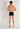 General view of a men model wearing HO navy cotton Boxer Briefs