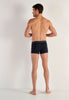 General view of a men model wearing HO navy cotton Boxer Briefs