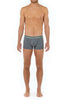 Front view of a men model wearing HO grey cotton Boxer Briefs