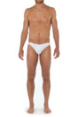 Front view of a men model wearing HO white cotton Comfort Micro Briefs