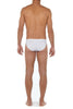 Back view of a men model wearing HO white cotton Comfort Micro Briefs