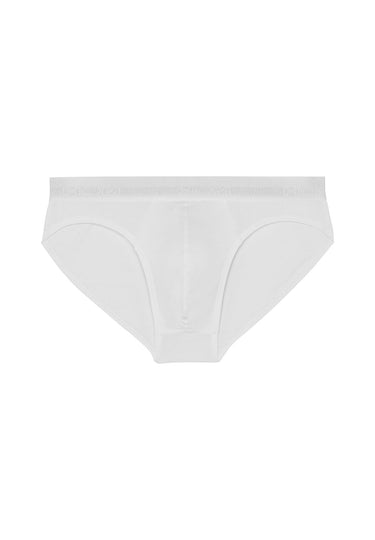 Front cutout view of HO white cotton Mini Briefs