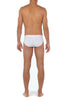 Back view of a men model wearing HO white cotton Mini Briefs