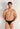 Front view of a men model wearing HO black cotton Mini Briefs