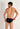 Back view of a men model wearing HO black cotton Mini Briefs