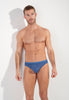 Front view of a men model wearing HO jeans blue cotton Mini Briefs