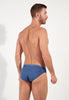 Back view of a men model wearing HO jeans blue cotton Mini Briefs