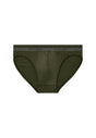 Front cutout view of HO dark khaki cotton Mini Briefs