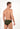 Back view of a men model wearing HO dark khaki cotton Mini Briefs