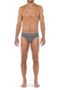 Front view of a men model wearing HO grey cotton Mini Briefs