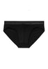 Front cutout view of HO black cotton Mini Briefs