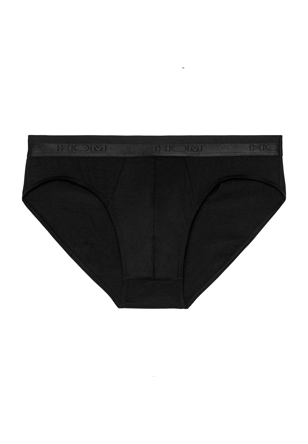Front cutout view of HO black cotton Mini Briefs
