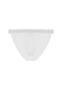 Front cutout view of HO white cotton Tanga Briefs