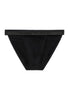 Front cutout view of HO black cotton Tanga Briefs