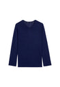 Front cutout view of HO navy  L/SLV Shirt V-Neck