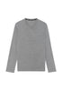 Front cutout view of HO grey  L/SLV Shirt V-Neck