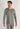 Front view of a men model wearing HO grey  L/SLV Shirt V-Neck