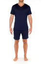 General view of a men model wearing HO navy  Shorts