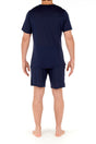 General view of a men model wearing HO navy  Shorts