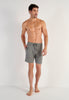 Full-body view of a men model wearing HO grey  Shorts