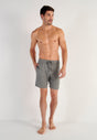 Full-body view of a men model wearing HO grey  Shorts