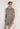 Front view of a men model wearing HO grey  Tee-Shirt V Neck
