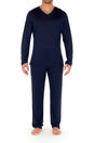 Full-body view of a men model wearing HO navy  Trousers