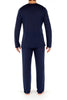 General view of a men model wearing HO navy  Trousers