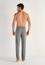 General view of a men model wearing HO grey  Trousers