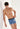 General view of a men model wearing HO black/navy/blue print cotton Boxer Briefs 3p