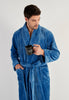 General view of a men model wearing HO blue  Robe