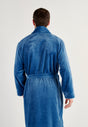 Back view of a men model wearing HO blue  Robe