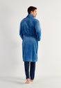 General view of a men model wearing HO blue  Robe