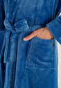 General view of a men model wearing HO blue  Robe