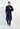 Full-body view of a men model wearing HO navy  Robe