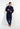 General view of a men model wearing HO navy  Robe