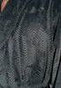 Close-up view of a men model wearing HO grey  Short robe