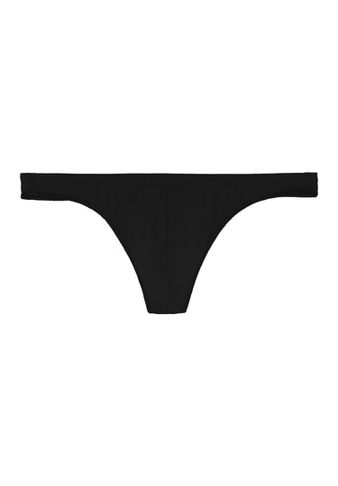 Front cutout view of HO black cotton G-String