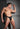 Front view of a men model wearing HO black cotton G-String