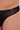 Close-up view of a men model wearing HO black  G-String