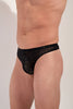 General view of a men model wearing HO black  G-String