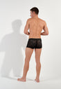 General view of a men model wearing HO black  Trunk