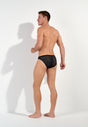 General view of a men model wearing HO black  Comfort Micro Briefs