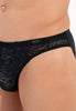 Close-up view of a men model wearing HO black  Comfort Micro Briefs