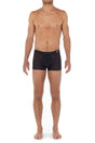 Front view of a men model wearing HO black  Comfort Boxer Briefs