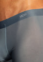 Close-up view of a men model wearing HO grey  Comfort Boxer Briefs