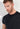 Close-up view of a men model wearing HO black  Tee-Shirt Crew Neck